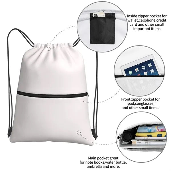 Gym Bag Afterschool Club Beach Wash Cinch Pack Drawstring