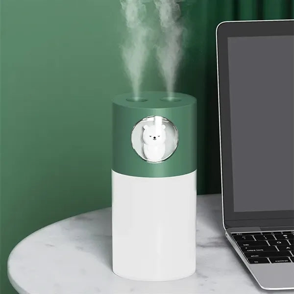 USB Dual Nozzles Humidifier For Plants With Night Light