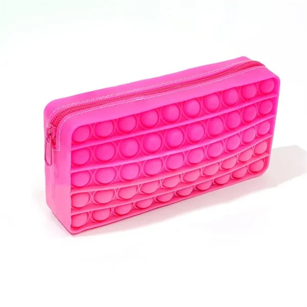 Fidget Pencil Pen Case Simple Sensory Silicone Bubble Toy