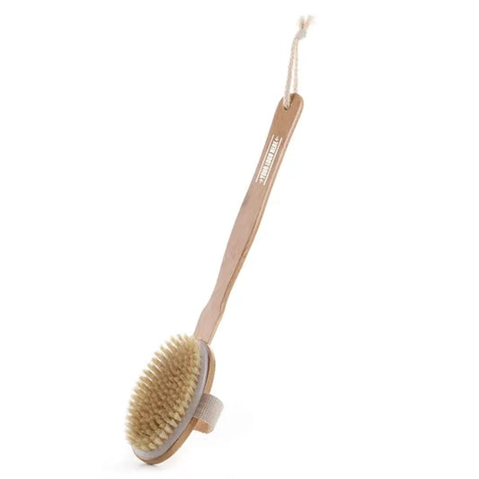 Long Wooden Back Scrubber with Natural Bristles