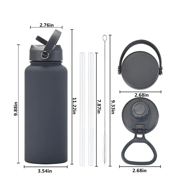 Three Lid Stainless Steel Insulated Tumbler 32 Oz.