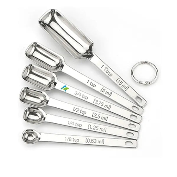 6 set Stainless Steel Measuring Spoons