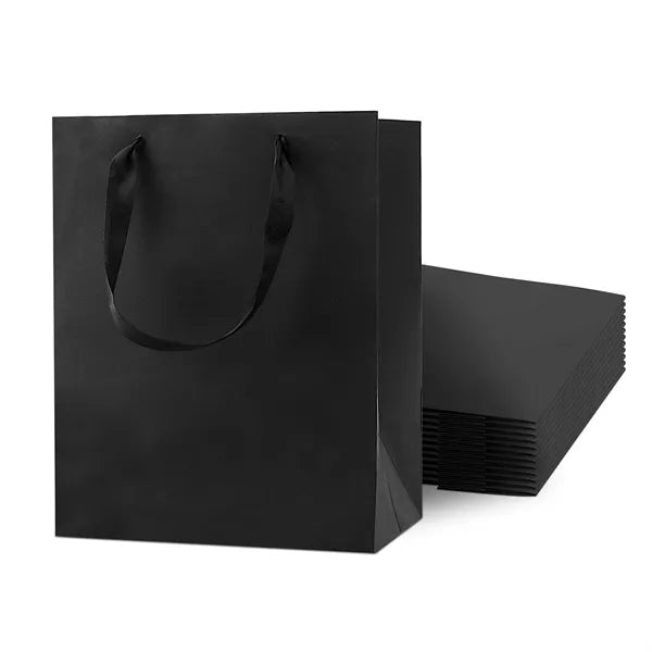Kraft Gift Bags with Ribbon Handles