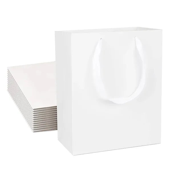 Kraft Gift Bags with Ribbon Handles