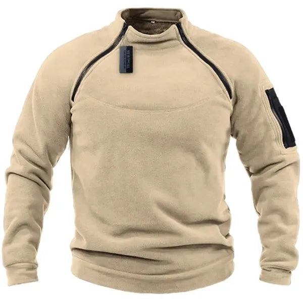 Men's Long Sleeve Fleece Pullover Jacket