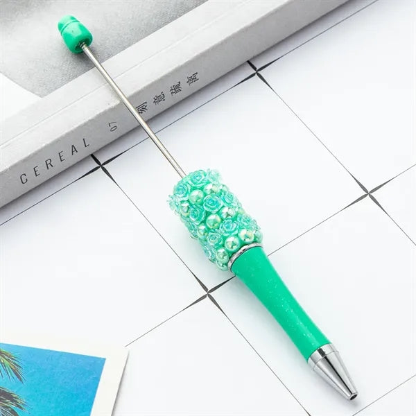 Rose Plastic Beadable Ballpoint Pen