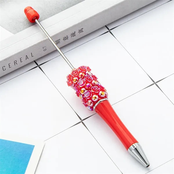 Rose Plastic Beadable Ballpoint Pen