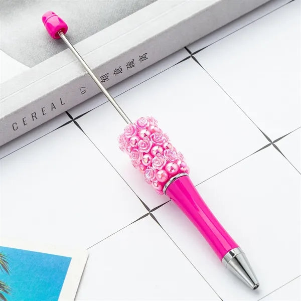 Rose Plastic Beadable Ballpoint Pen