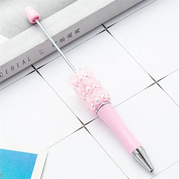 Rose Plastic Beadable Ballpoint Pen