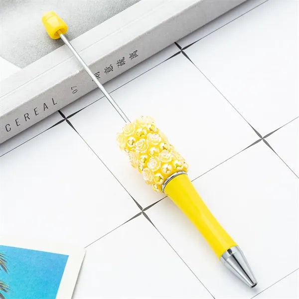 Rose Plastic Beadable Ballpoint Pen