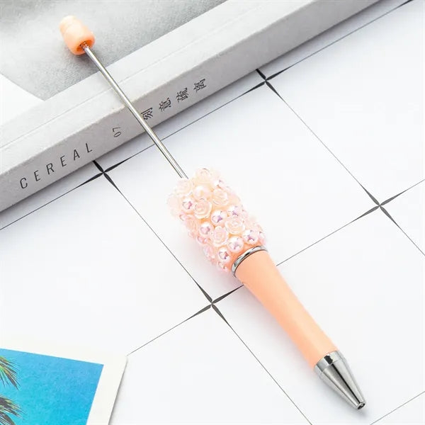 Rose Plastic Beadable Ballpoint Pen