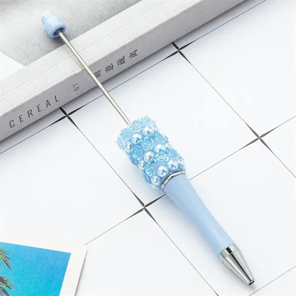 Rose Plastic Beadable Ballpoint Pen