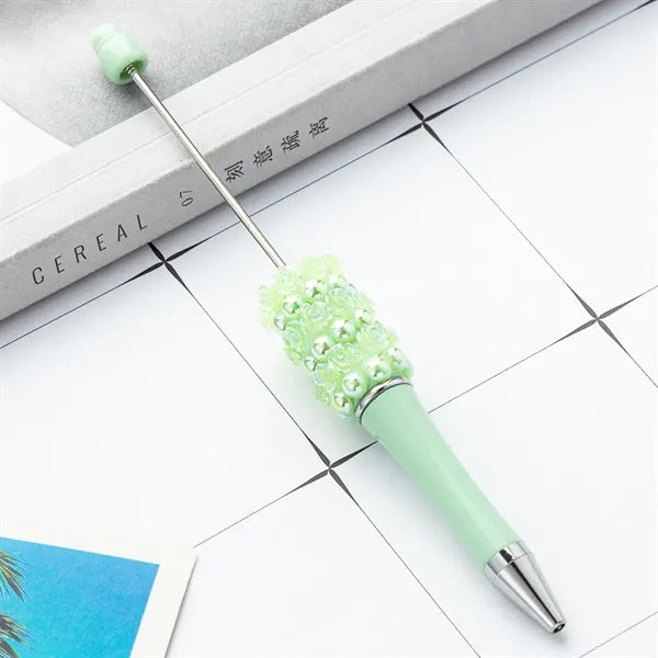 Rose Plastic Beadable Ballpoint Pen