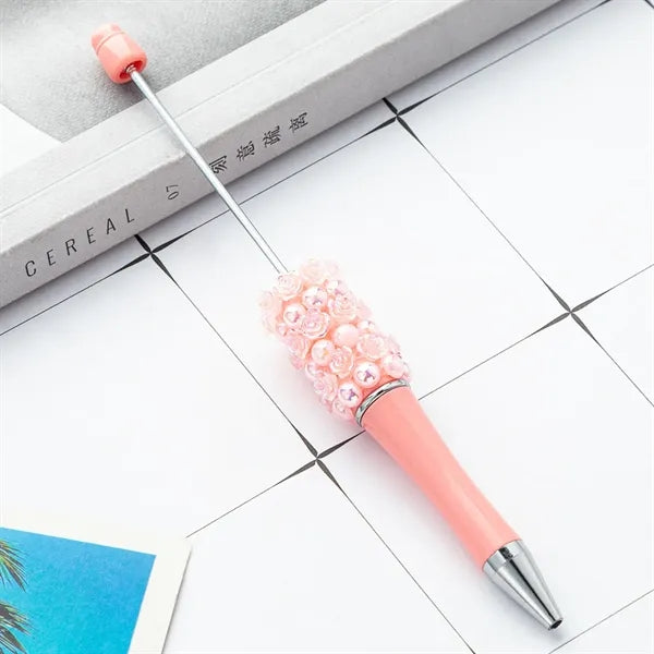 Rose Plastic Beadable Ballpoint Pen
