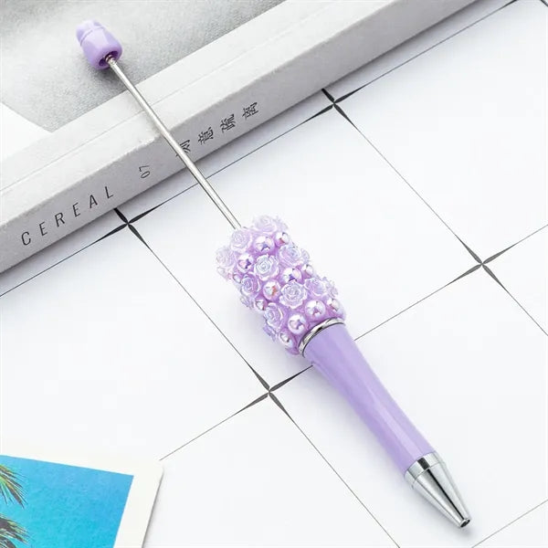 Rose Plastic Beadable Ballpoint Pen