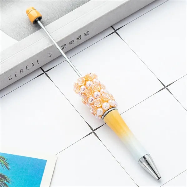 Rose Plastic Beadable Ballpoint Pen