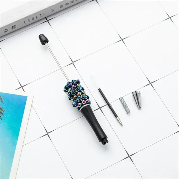 Rose Plastic Beadable Ballpoint Pen