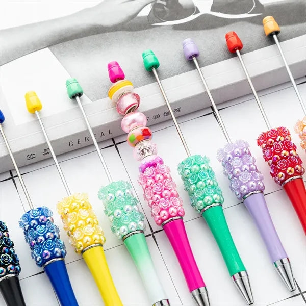 Rose Plastic Beadable Ballpoint Pen