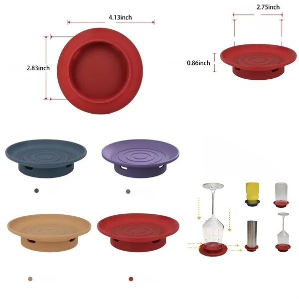 Silicone Red Wine Glass Snack Trays