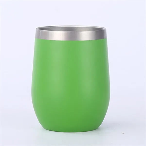Insulated Egg Shaped Wine Mug 12Oz