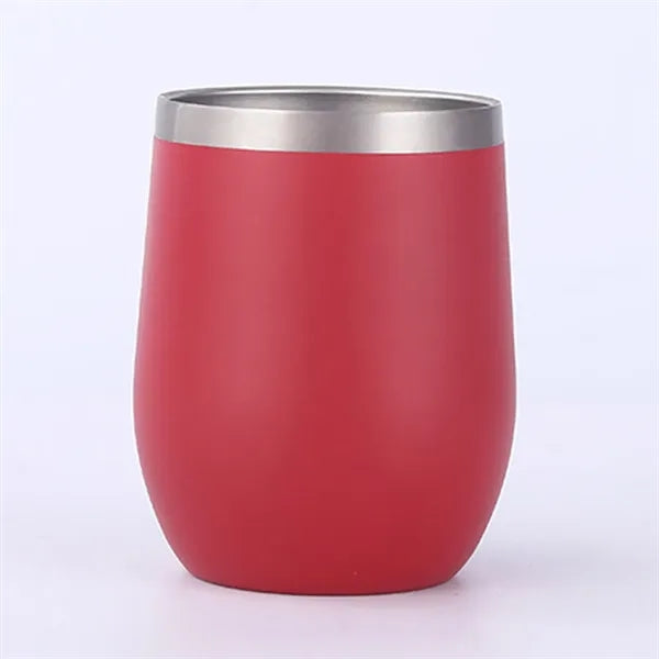 Insulated Egg Shaped Wine Mug 12Oz