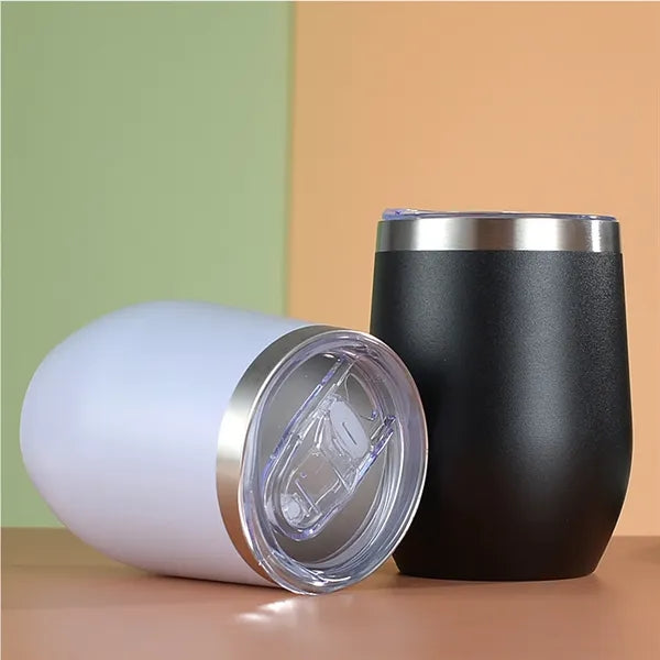 Insulated Egg Shaped Wine Mug 12Oz