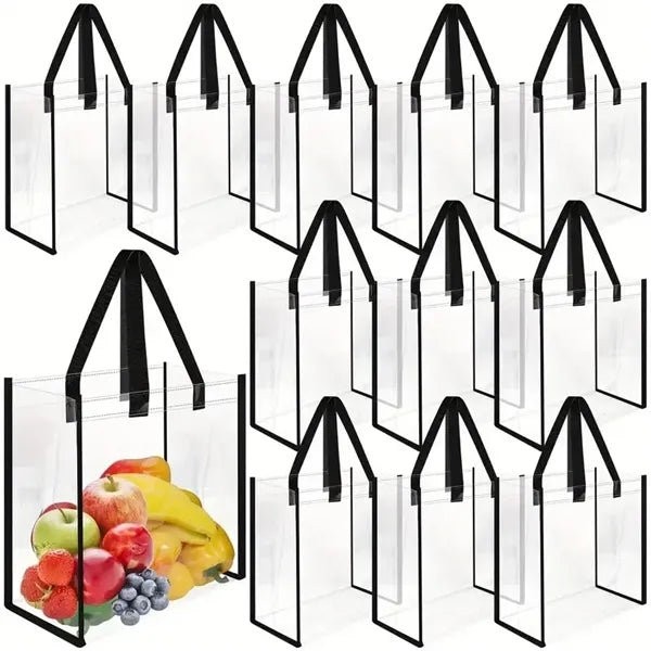 Clear PVC Plastic Tote Handles Bag