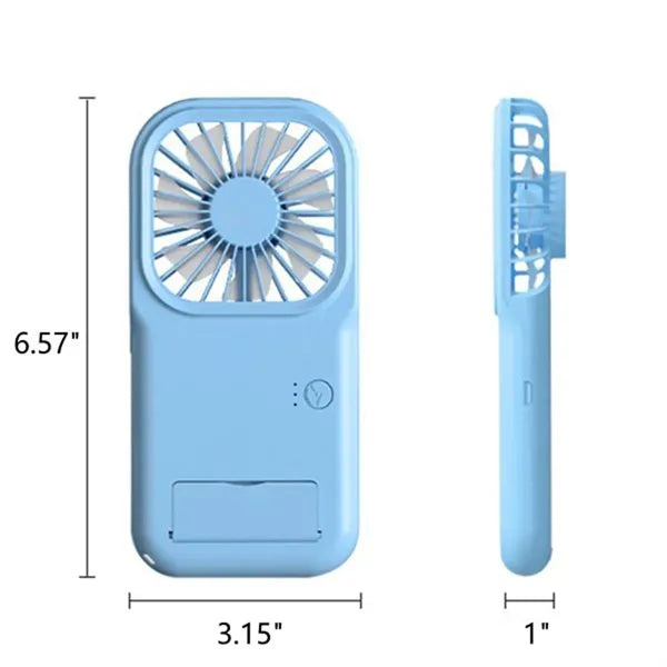 Portable Mini Fan Foldable Phone Stand 3 Speed Quiet USB
