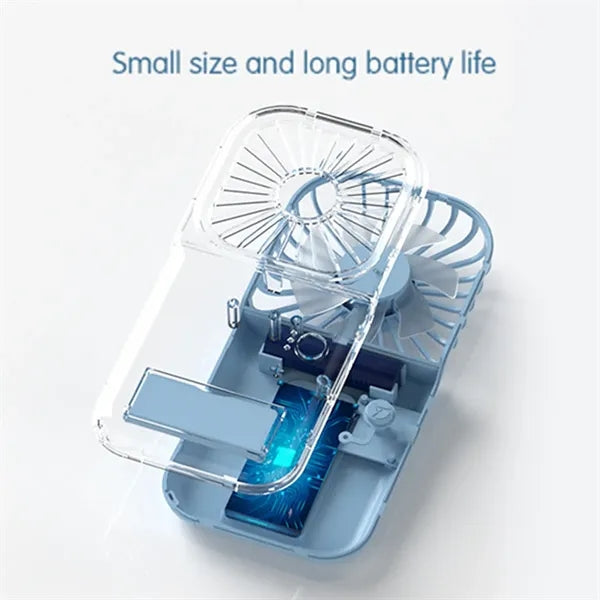 Portable Mini Fan Foldable Phone Stand 3 Speed Quiet USB