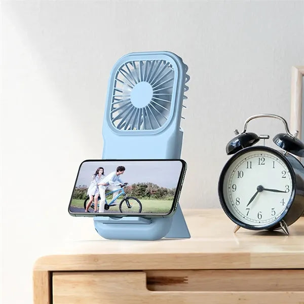 Portable Mini Fan Foldable Phone Stand 3 Speed Quiet USB