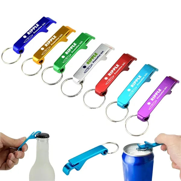Portable Bottle Opener Keyring Beer LOGO Remover Keychain