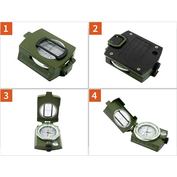 Military Compass Sighting Luminous Camping Survival Supplies