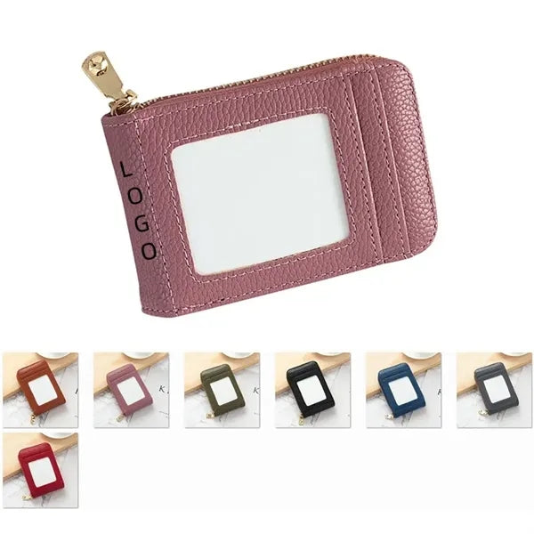 PU Leather Wallet With ID Window And 10 Card Slots For Women