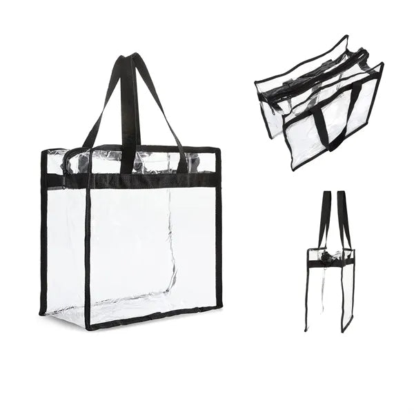 Stadium Approved Clear Zipper Tote Bag