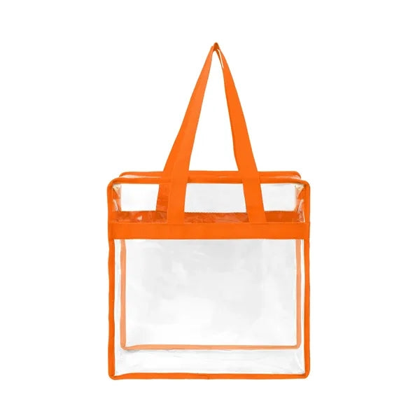 Stadium Approved Clear Zipper Tote Bag
