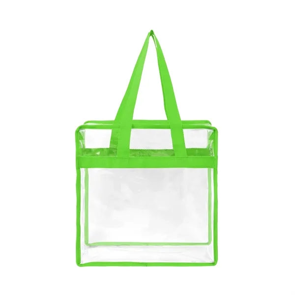 Stadium Approved Clear Zipper Tote Bag