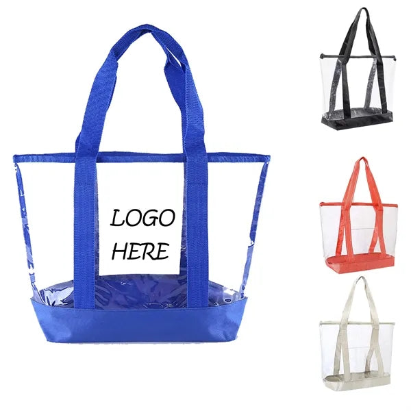 Clear Pvc Zippered Tote