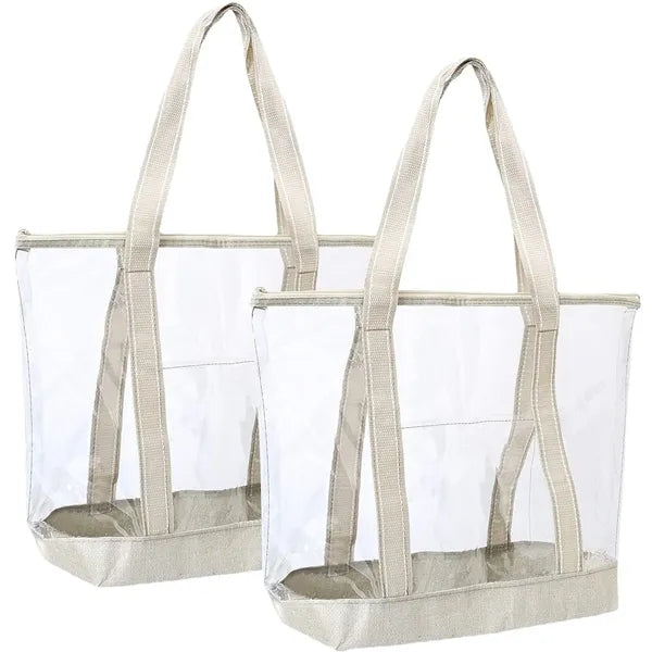 Clear Pvc Zippered Tote