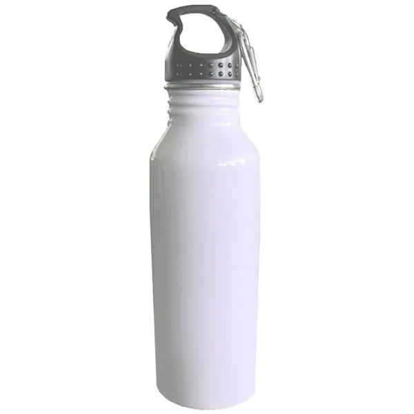 22 Oz. Stainless steel sports water bottle, carabiner