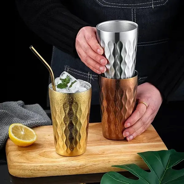 12oz Stainless Steel Ripplesthicken Iced Cup