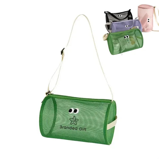 Cute Large Capacity Mesh Crossbody Swimming Bag
