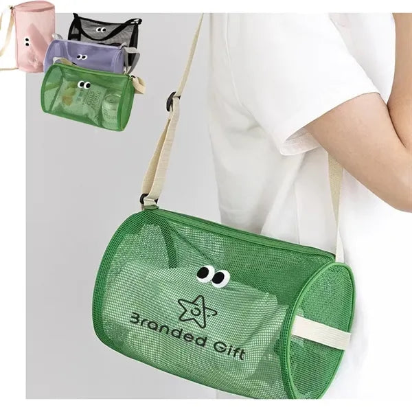 Cute Large Capacity Mesh Crossbody Swimming Bag