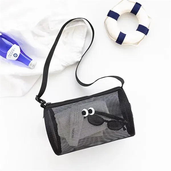 Cute Large Capacity Mesh Crossbody Swimming Bag