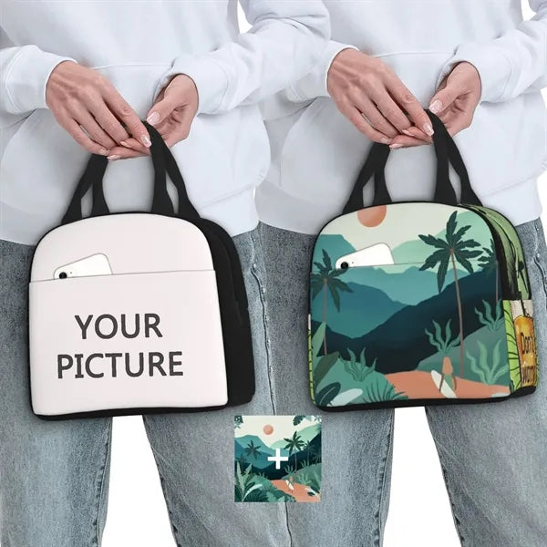 Lunch Box Insulated Cooler Bag W/Carry Handles Drink Carrier