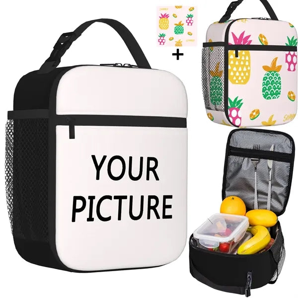 Cooler Bag Insulated Lunch Box W/ Carry Handles Mesh Pocket