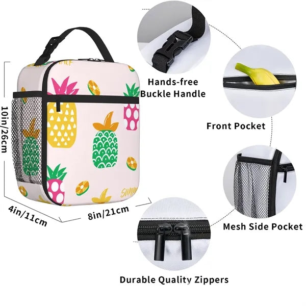 Cooler Bag Insulated Lunch Box W/ Carry Handles Mesh Pocket