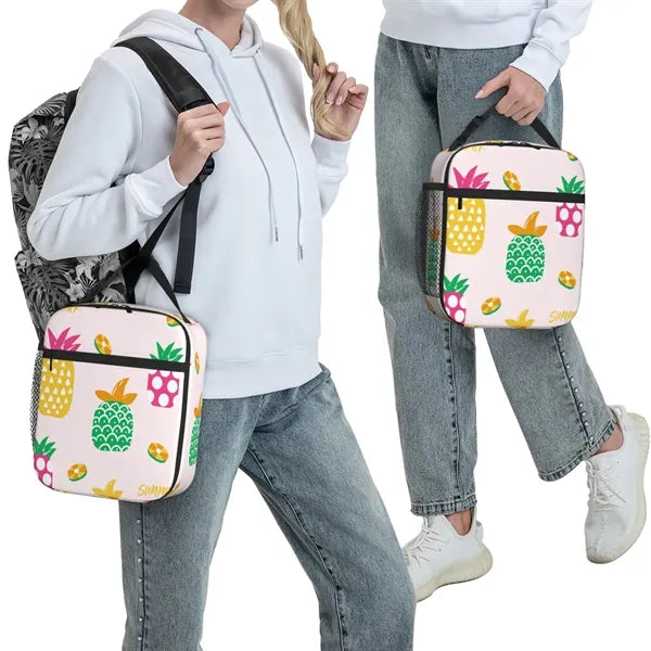 Cooler Bag Insulated Lunch Box W/ Carry Handles Mesh Pocket