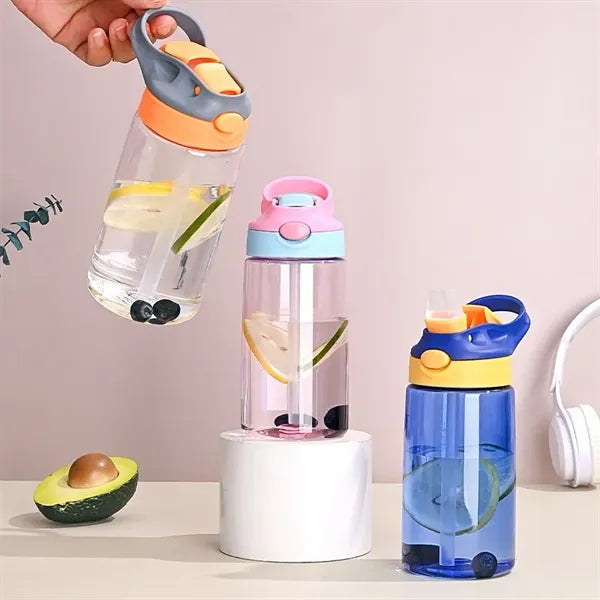 16oz Kids Water Bottle with Straw & Handle