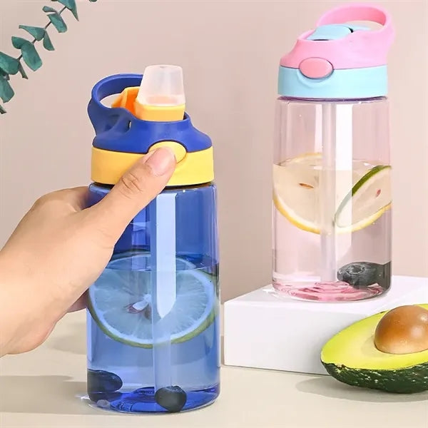 16oz Kids Water Bottle with Straw & Handle
