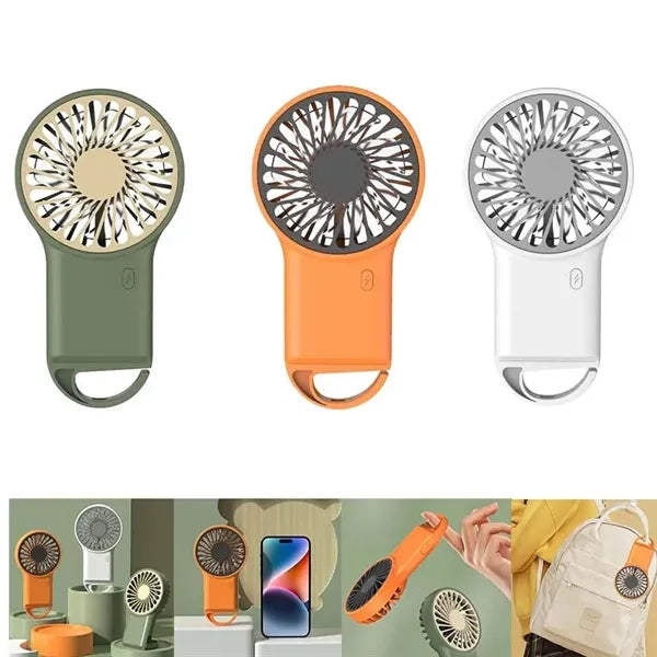 Mini Handheld Fan For Travel Bulid in Clip Carabiner